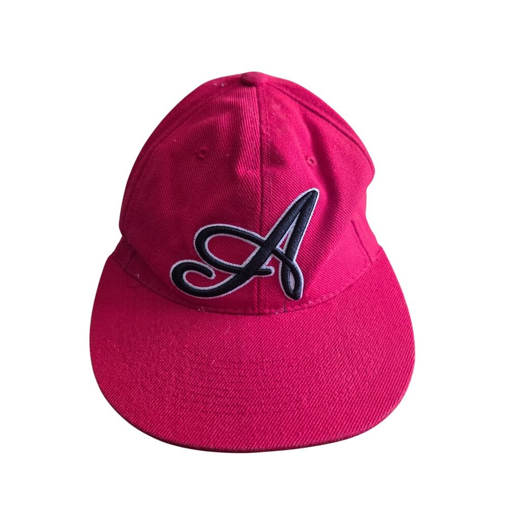 Awesome Atlanta Braves MLB Red Pit Bull Ball Flat Bill Cap - Size M